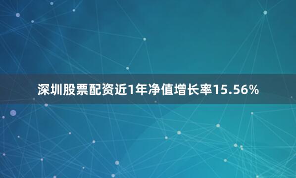 深圳股票配资近1年净值增长率15.56%
